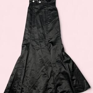 Y2k black strapless gown
